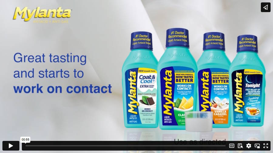 Mylanta®: Great tasting and starts to work on contact